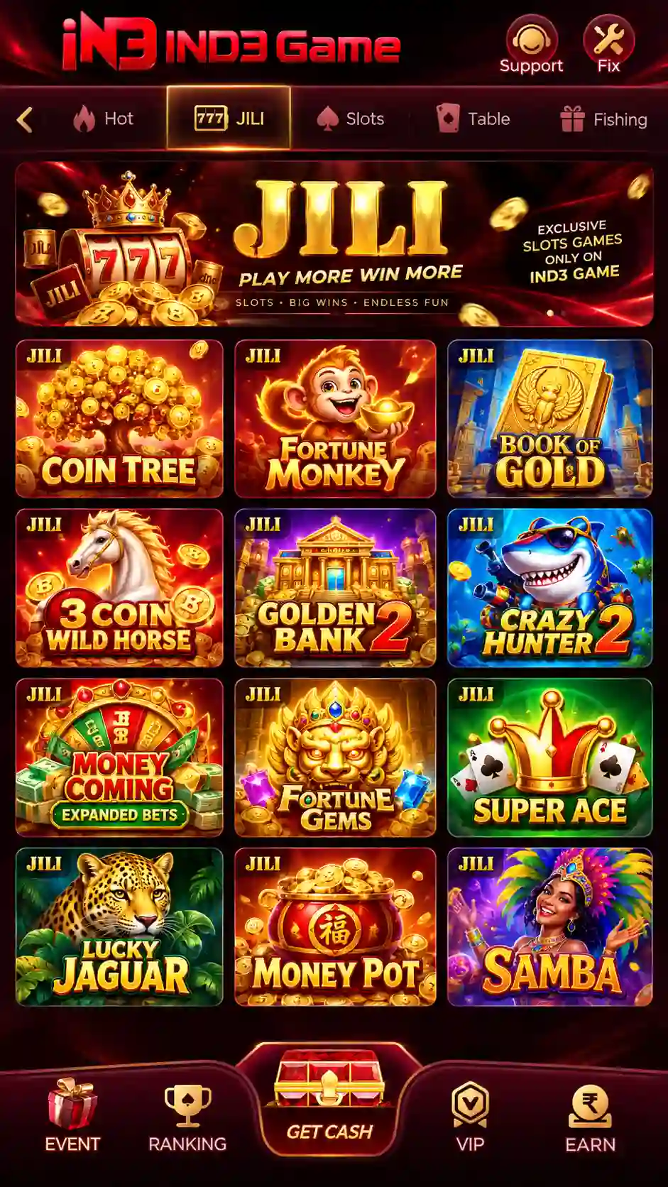 IND3 Game JILI games for online gaming play and rewards